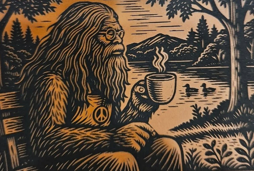 Long Hair Hippie Bigfoot Digital File