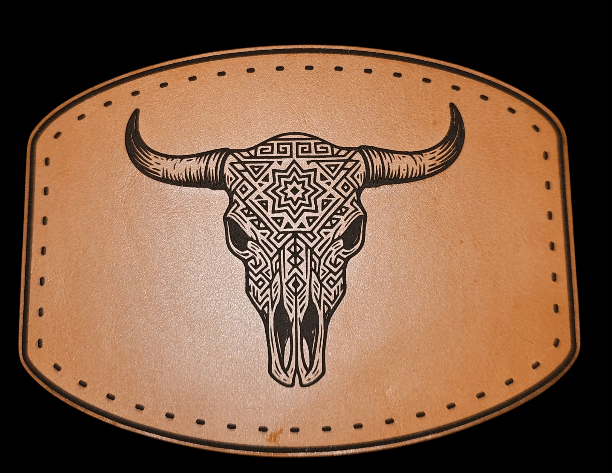 Longhorn Skull With Pattern V1
