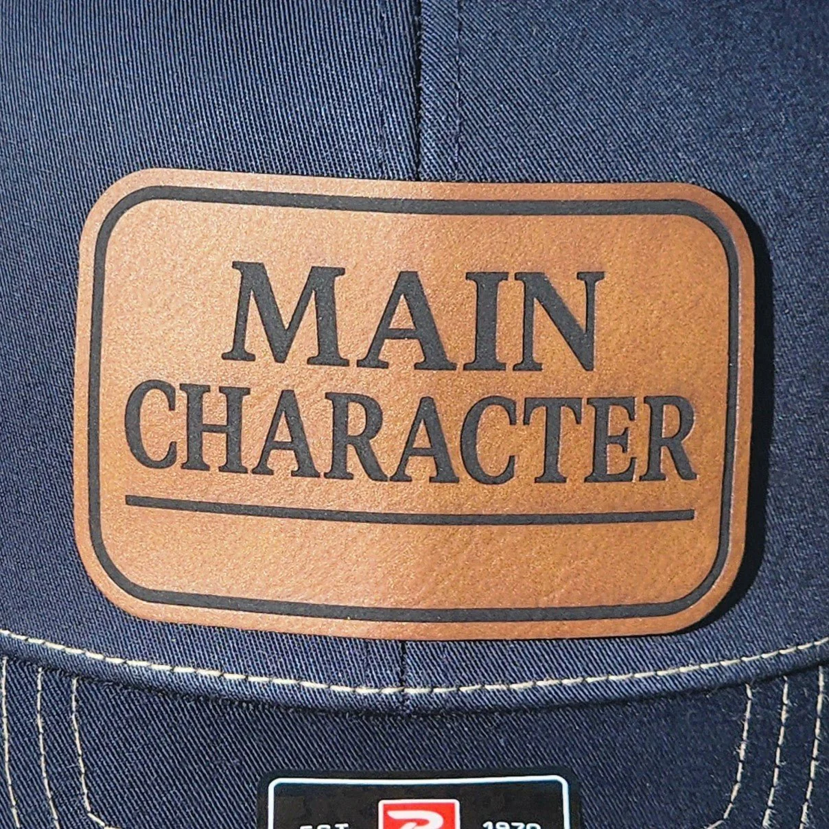 Main Character (Rawhide) Engraved Leatherette Hat Patch - MR01