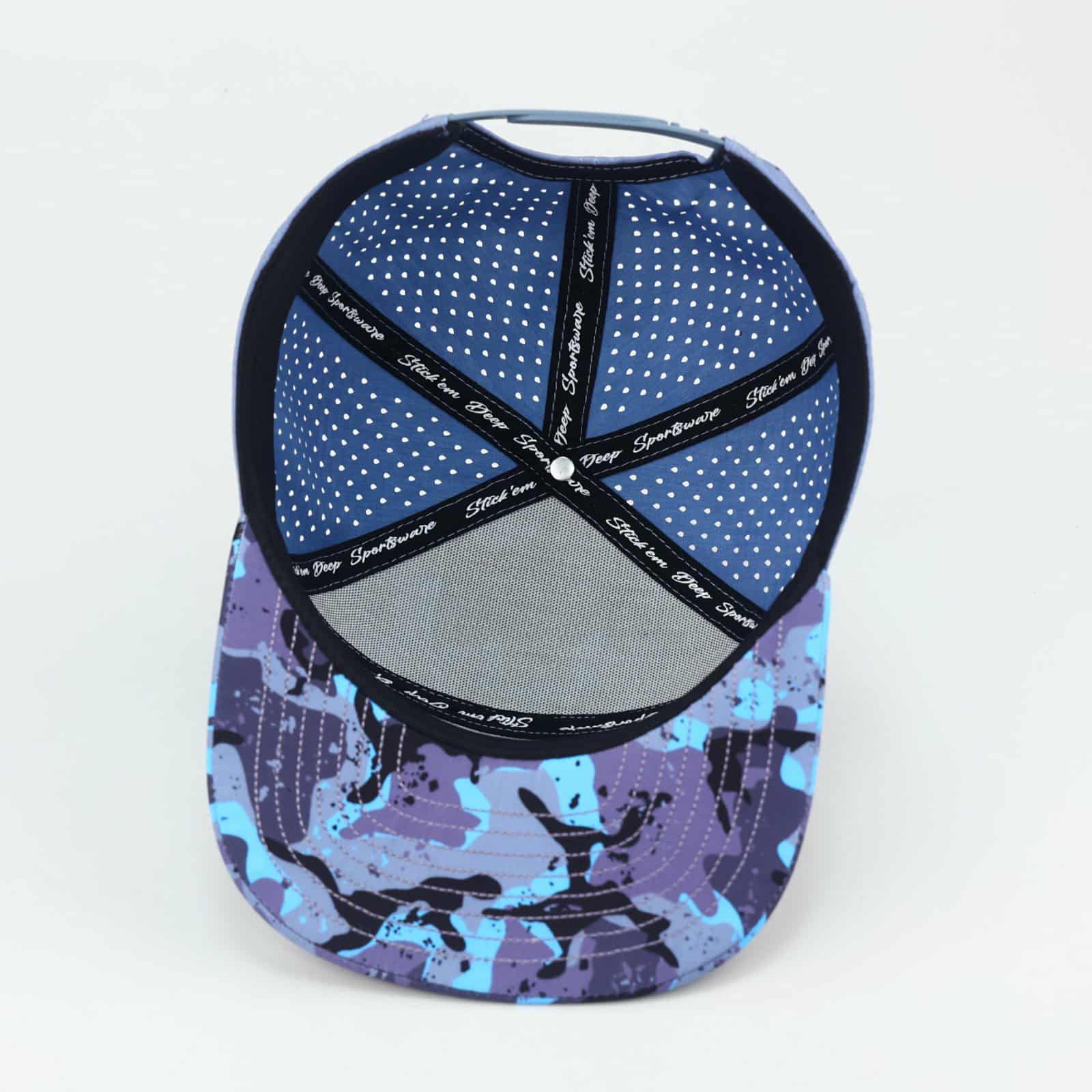 navy blue front with camo top and bill with blue back - Image 2