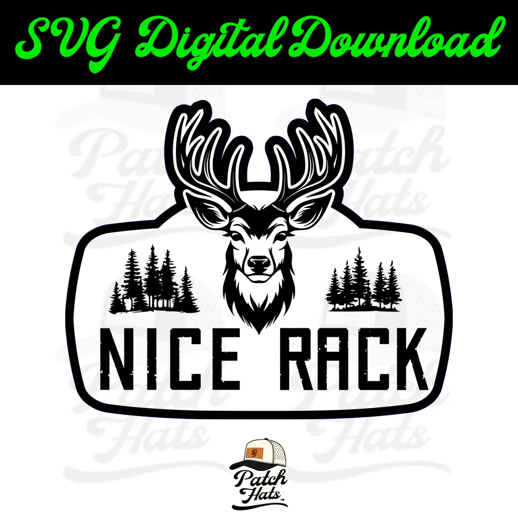 Nice Rack SVG Hat Patch File