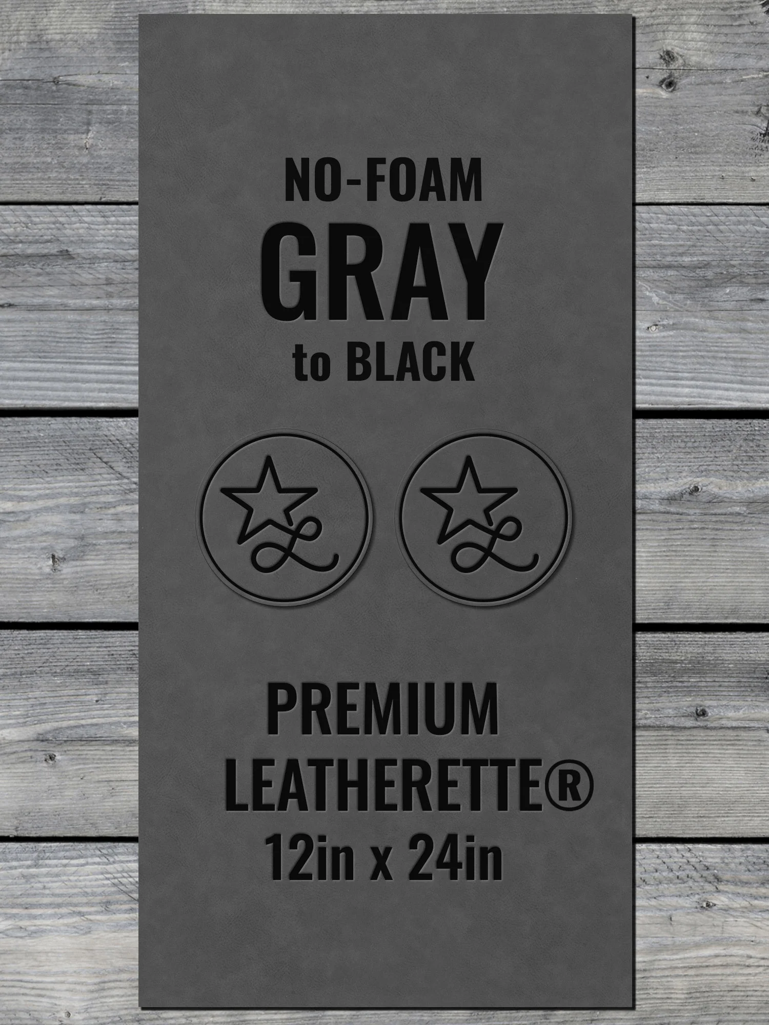 NO-FOAM Gray/Black Durra-Bull Leatherette Sheets (12x24)