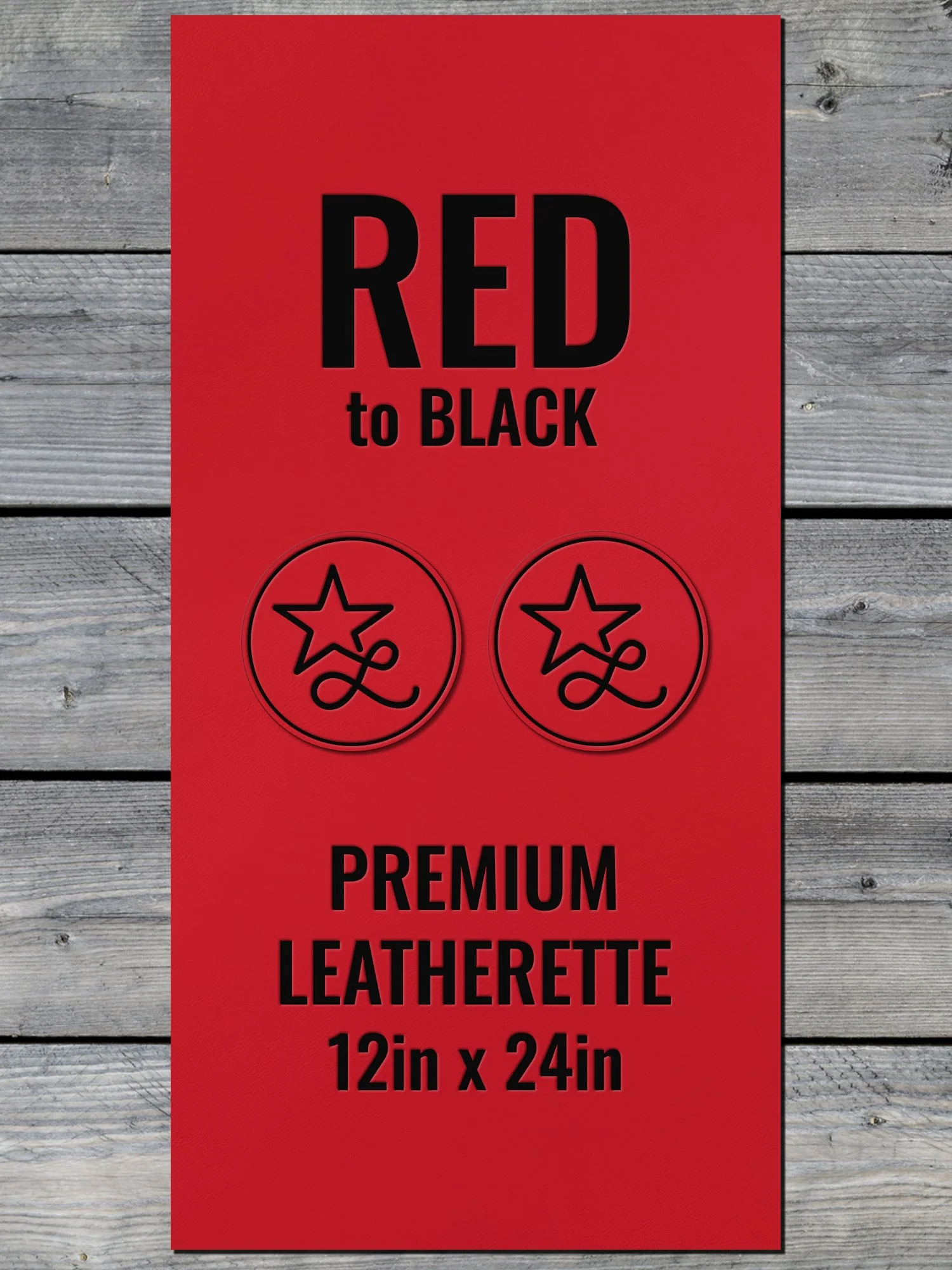 Red / Black Durra-Bull Premium Leatherette® Sheets (12x24)