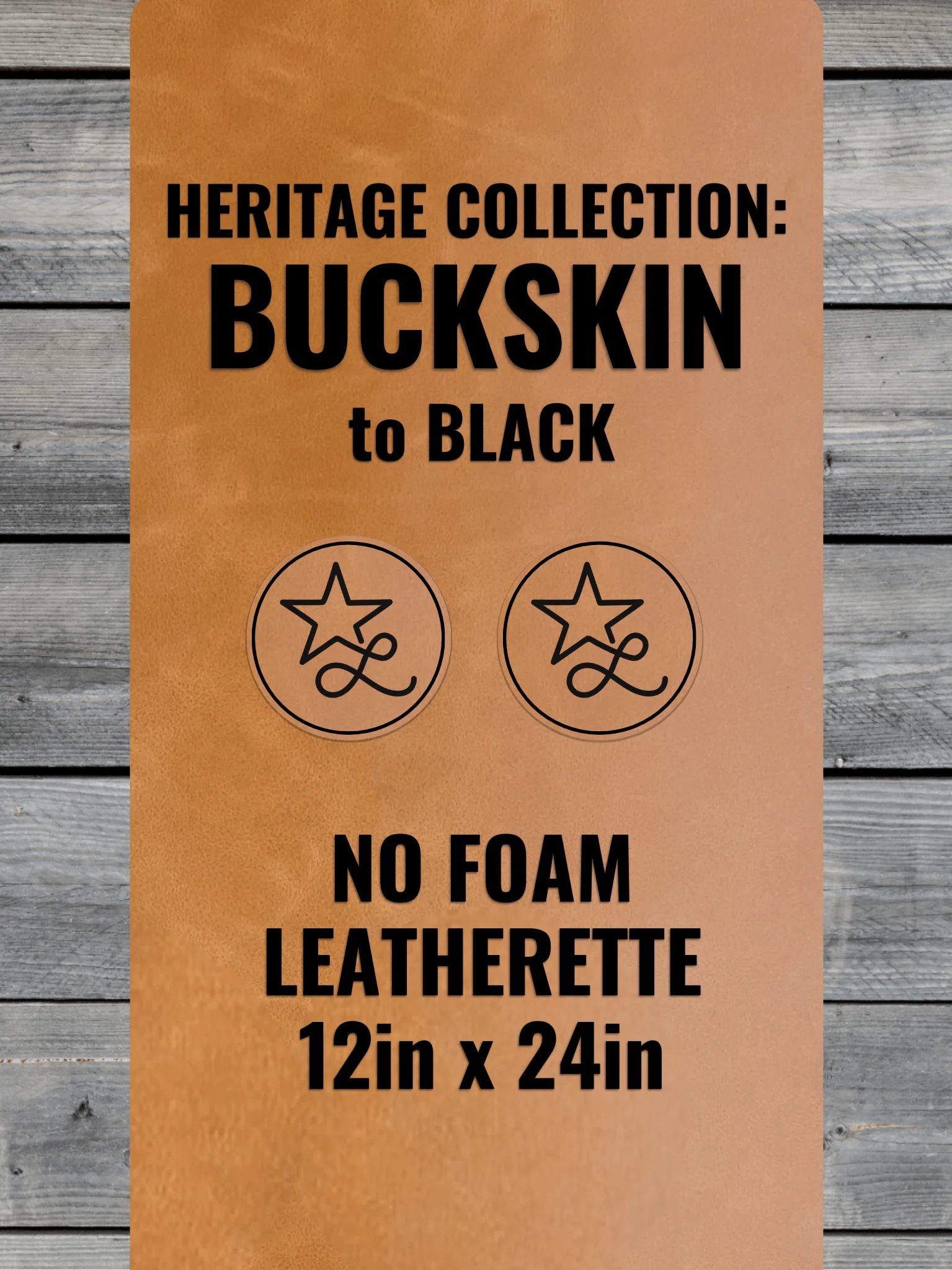NO-FOAM Heritage Collection Buckskin/Black Durra-Bull Leatherette Sheets (12x24)