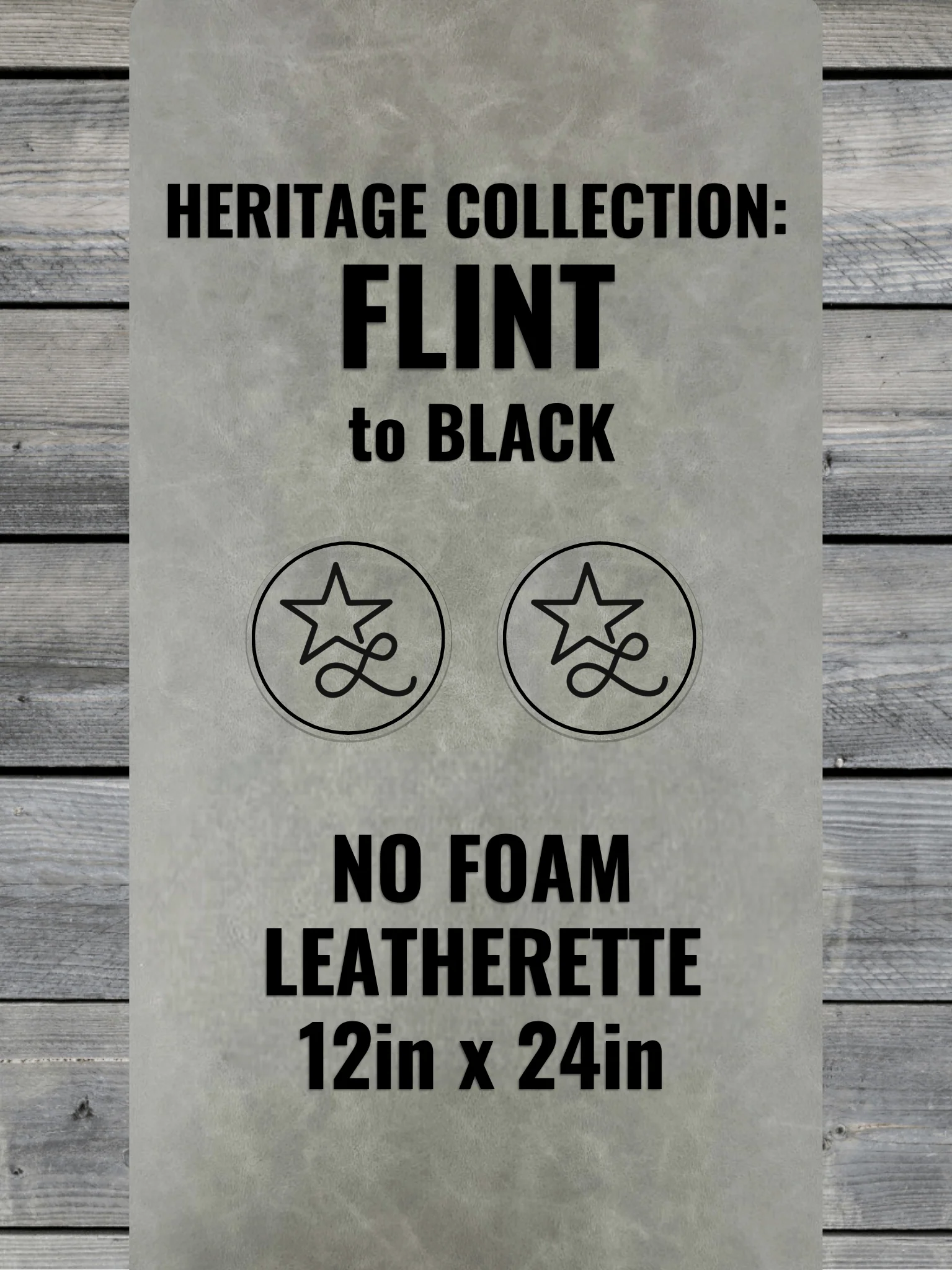 NO-FOAM Heritage Collection Flint/Black Durra-Bull Leatherette Sheets (12x24)