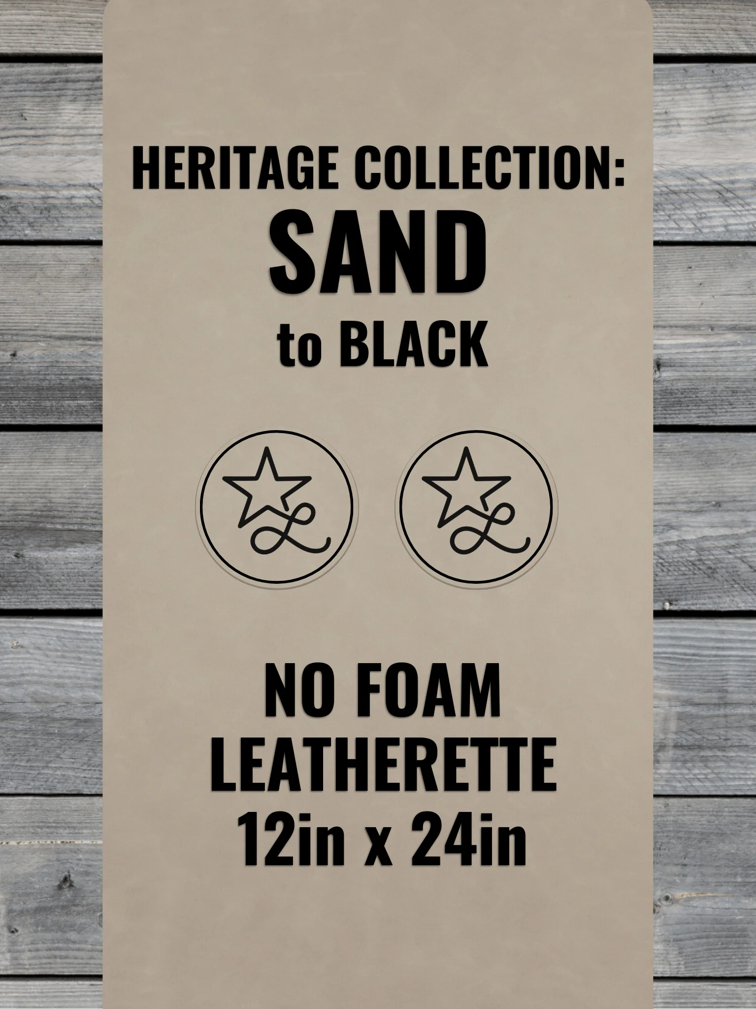 NO-FOAM Heritage Collection Sand/Black Durra-Bull Leatherette Sheets (12x24)