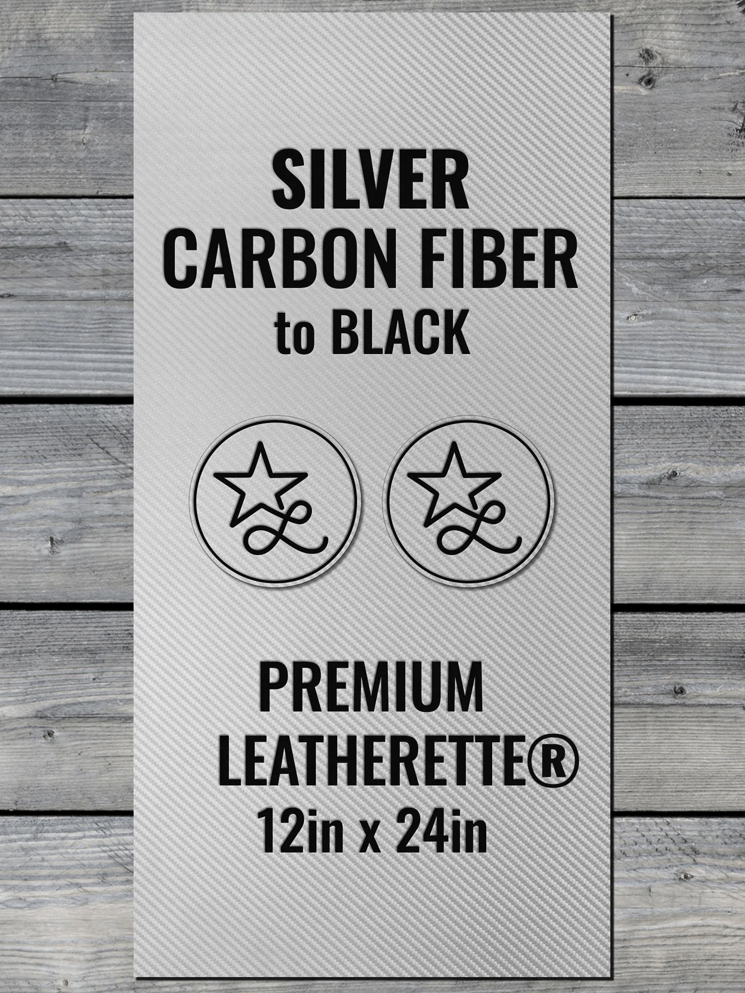 Silver Carbon Fiber / Black Durra-Bull Premium Leatherette® Sheets