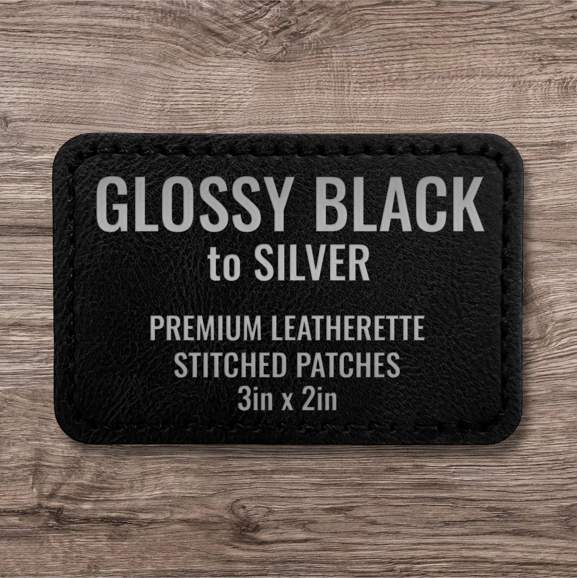 Stitched Premium Leatherette® Patches - 2"x3" Rectangle - Image 10
