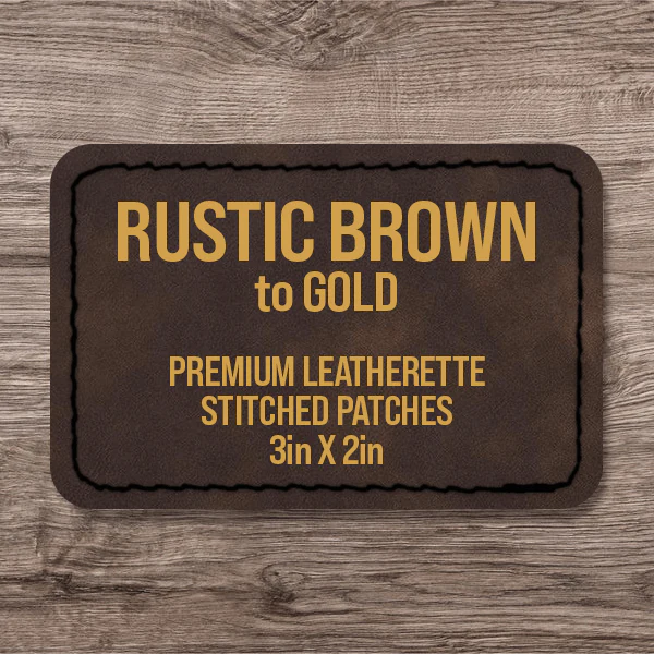 Stitched Premium Leatherette® Patches - 2"x3" Rectangle - Image 40