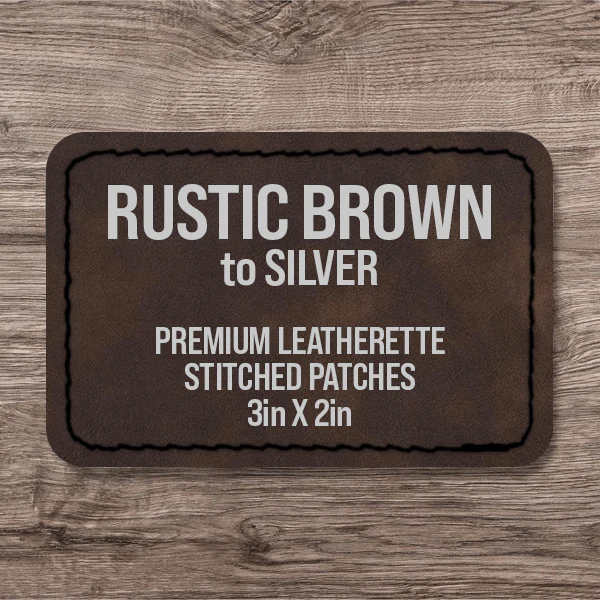 Stitched Premium Leatherette® Patches - 2"x3" Rectangle - Image 41