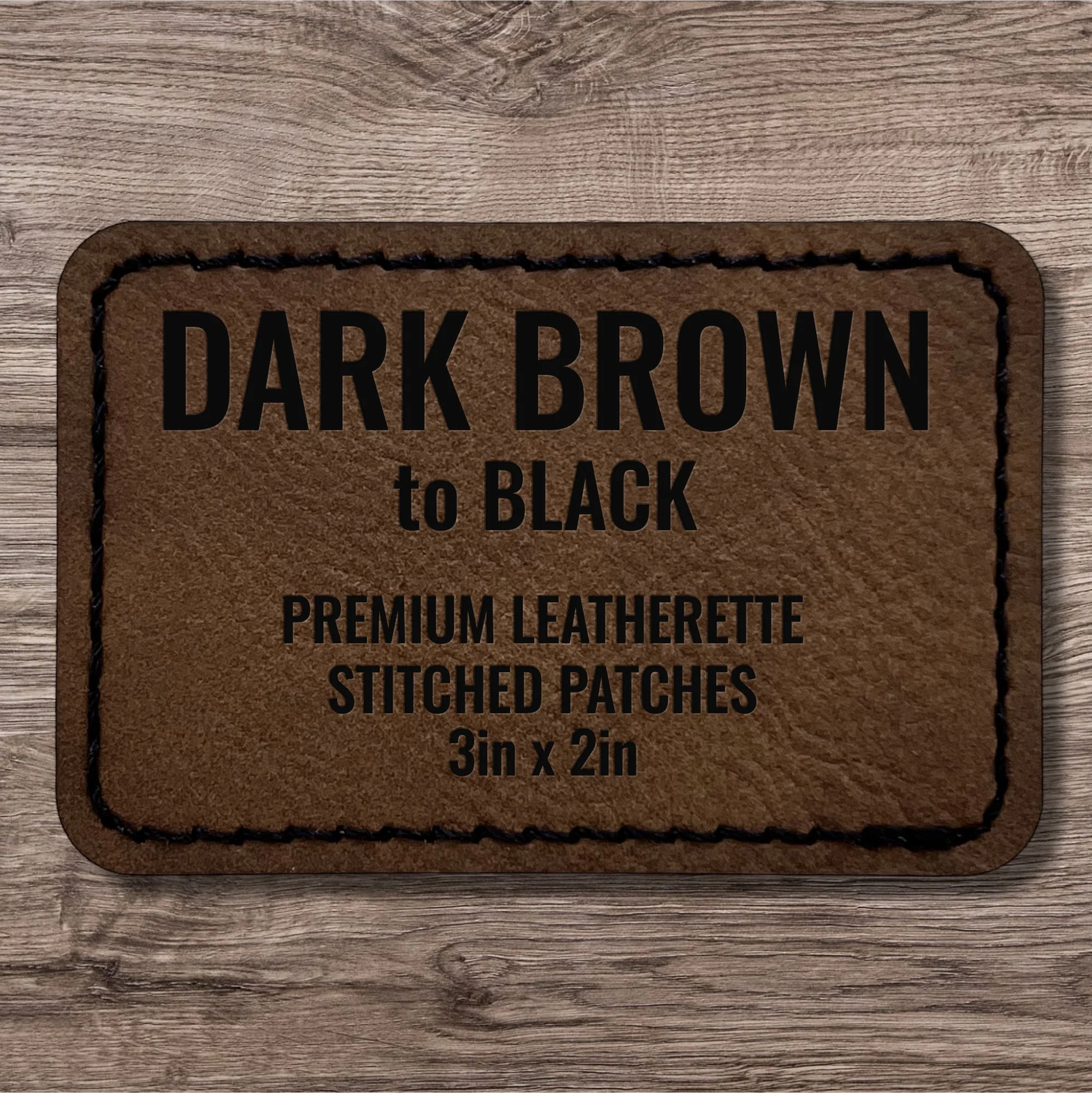 Stitched Premium Leatherette® Patches - 2"x3" Rectangle - Image 5