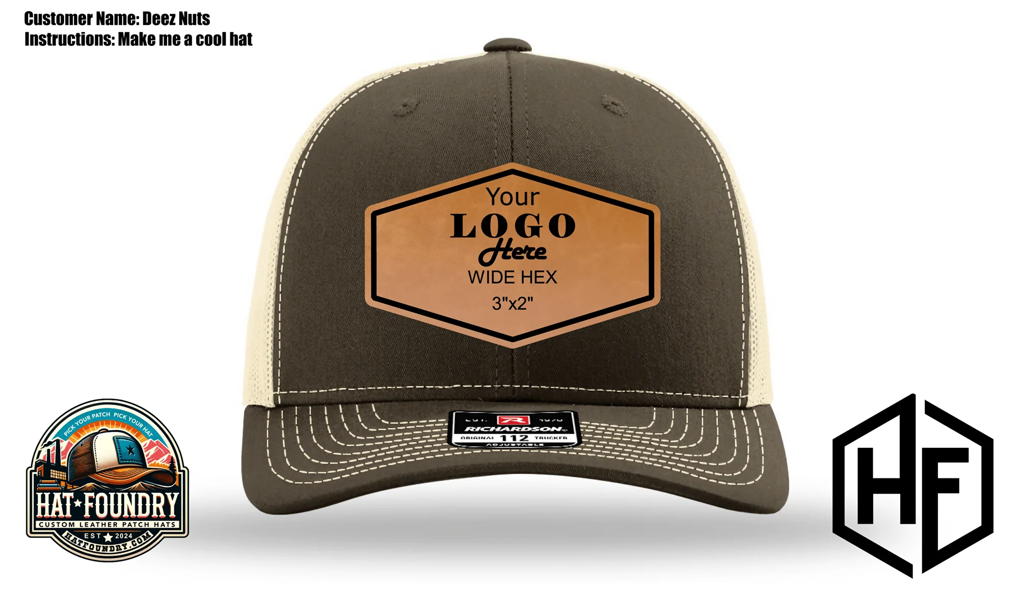 Adobe Illustrator Hat Patch Mockup Tool – Durrabull, Richardson, Zapped, Yupoong & Otto Models + 9 Patch Shapes | Featuring Lonestar Adhesive Leatherette - Image 4
