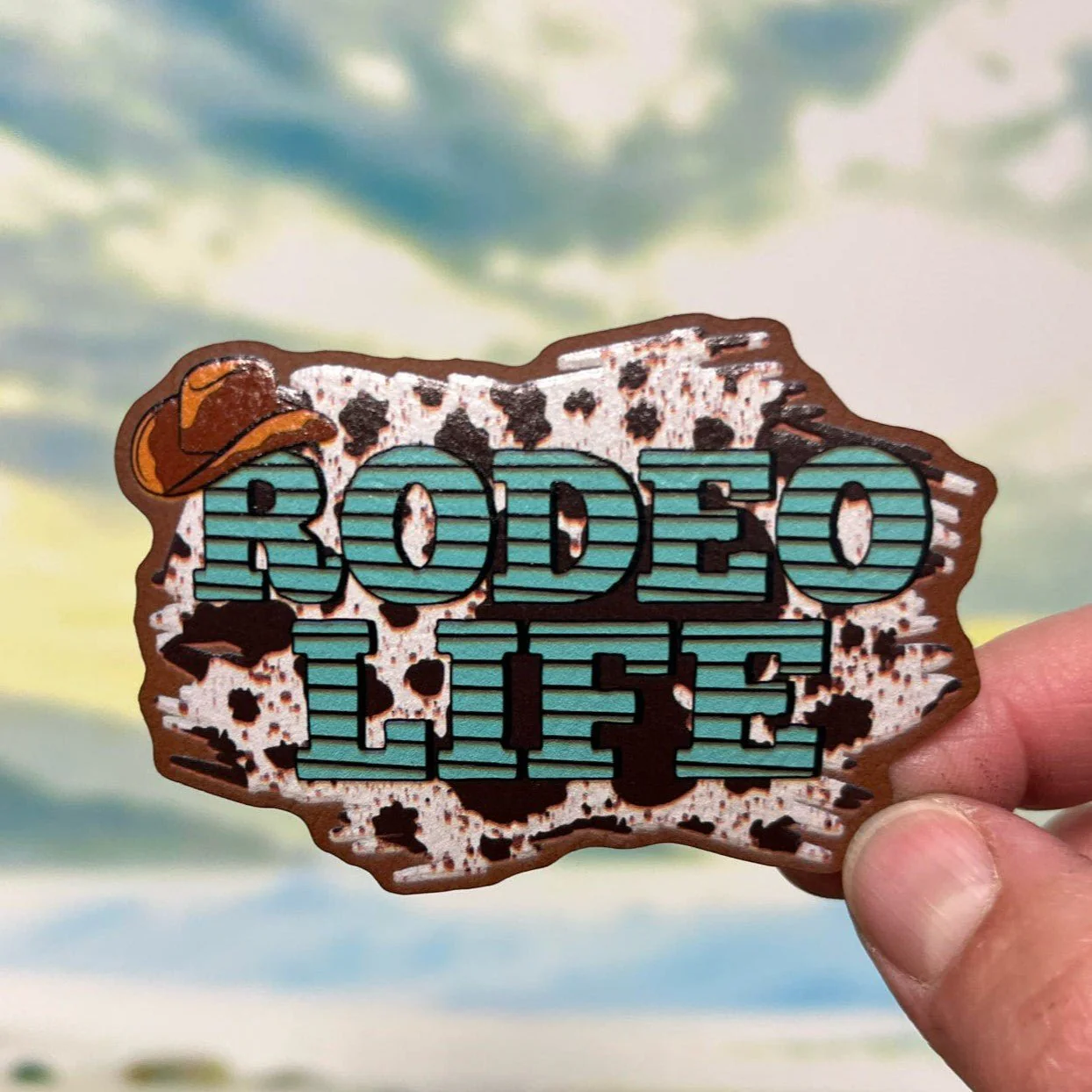 Rodeo Life UV Printed Leatherette Hat Patch - MR01