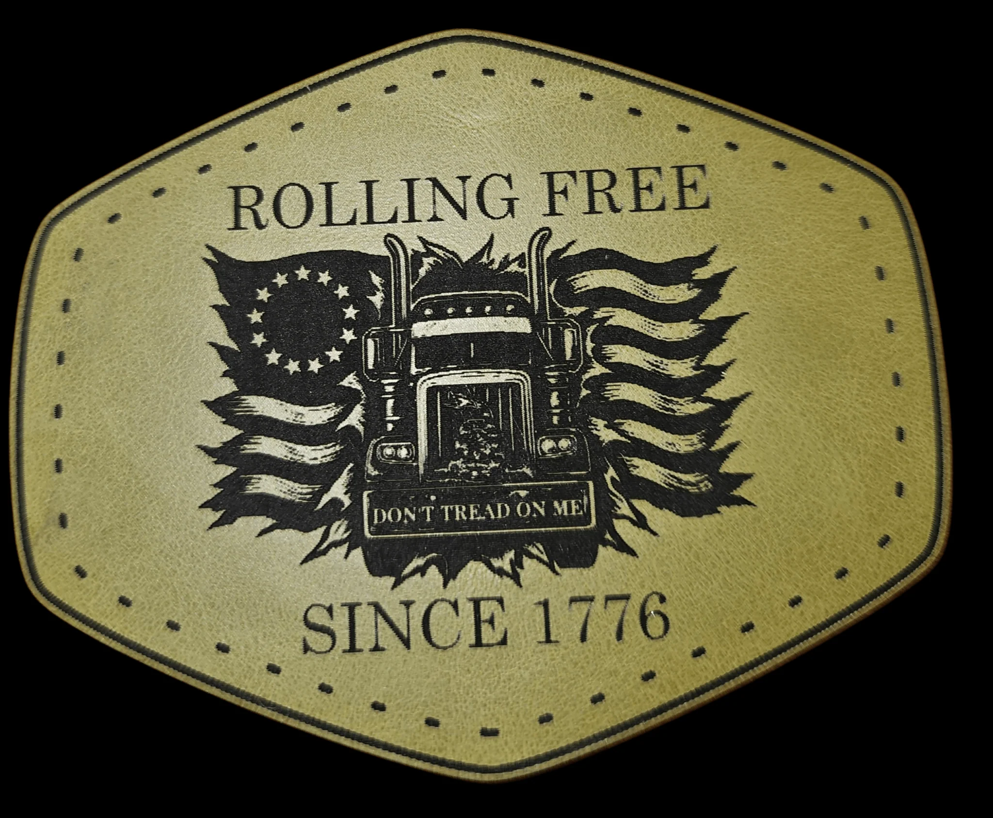 Rolling Free Since 1776 Rig Through Betsy Ross Flag