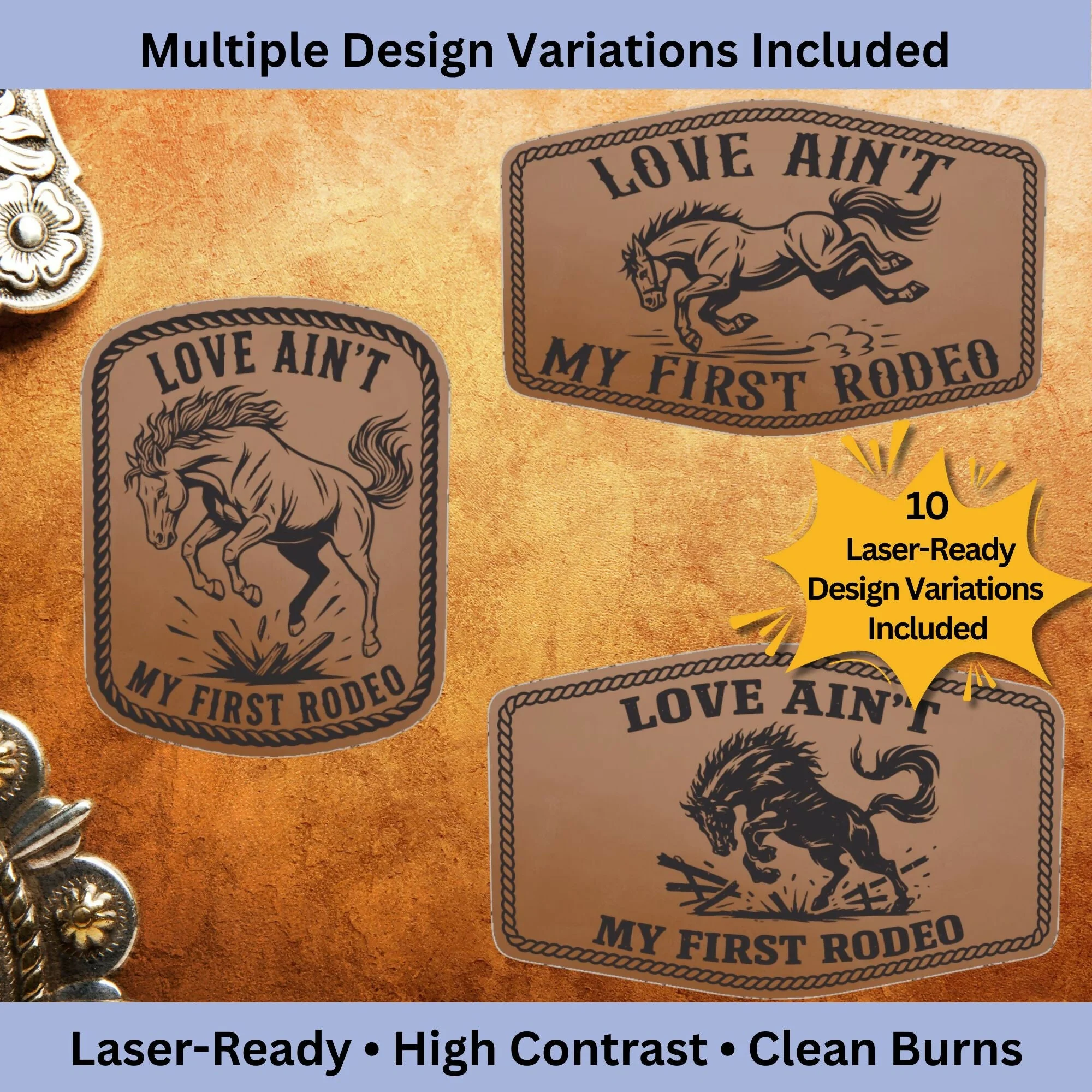 Rough Love Western Patch SVG Bundle - Image 2