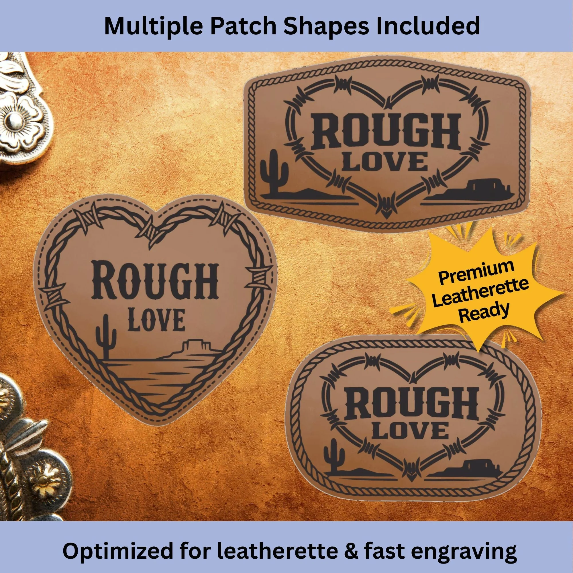 Rough Love Western Patch SVG Bundle - Image 3