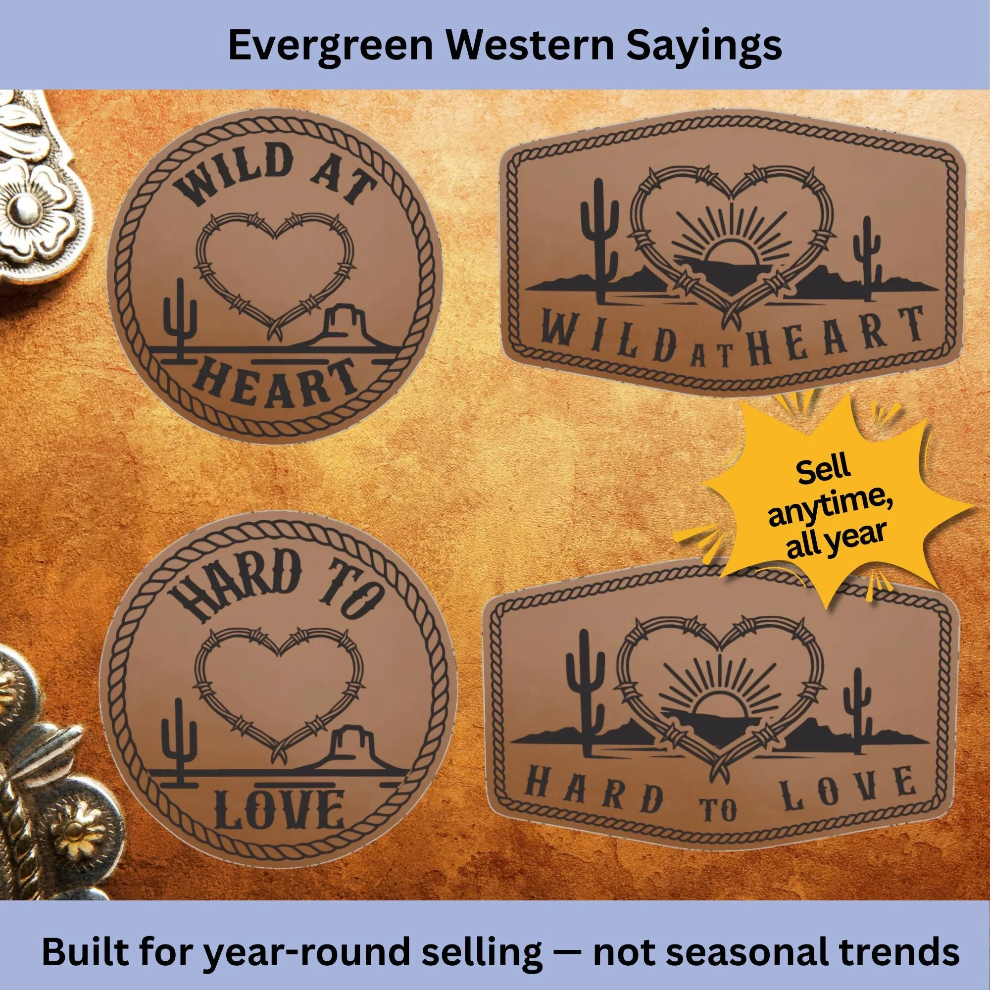 Rough Love Western Patch SVG Bundle - Image 4