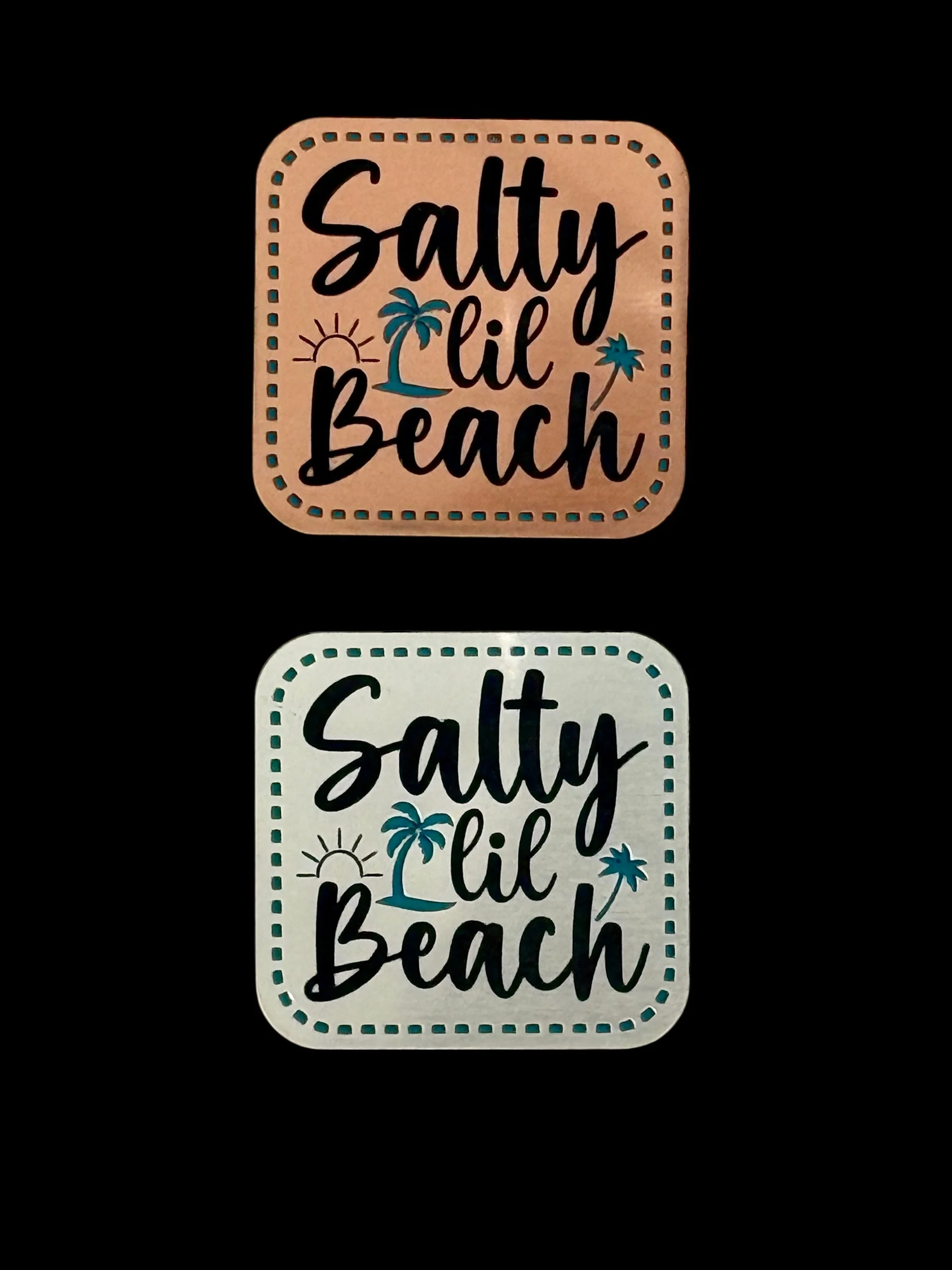 Salty Lil Beach Acrylic Laser Engraved Hat Patch
