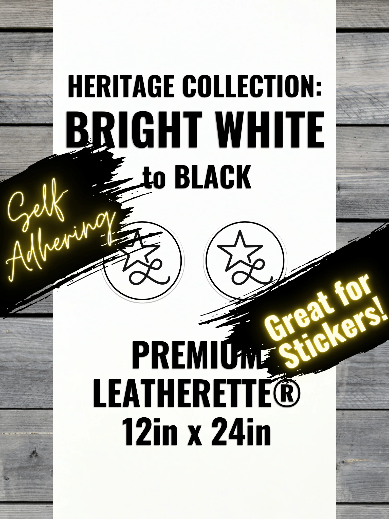 Self-Adhering Bright White Durra-Bull Premium Leatherette® Sheets