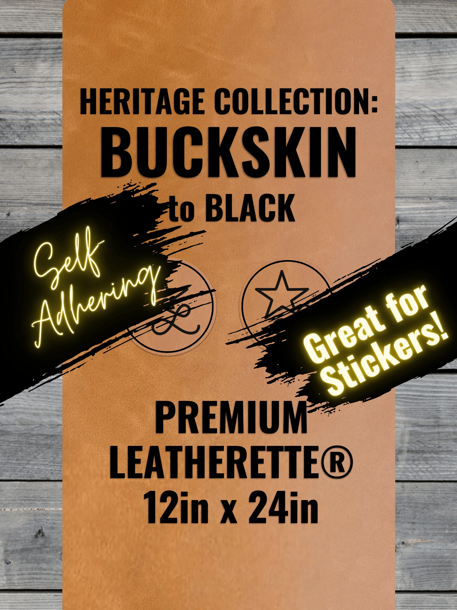 Self-Adhering Buckskin Durra-Bull Premium Leatherette® Sheets