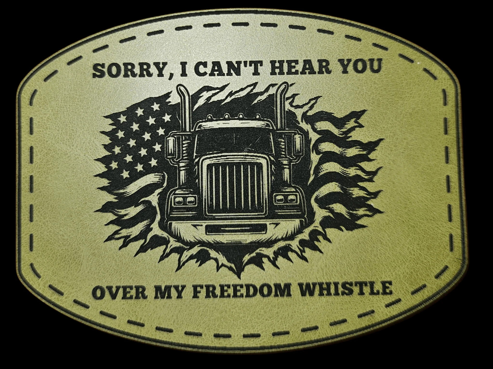 Sorry, I Can't Hear You/Freedom Whistle RIG Through American Flag