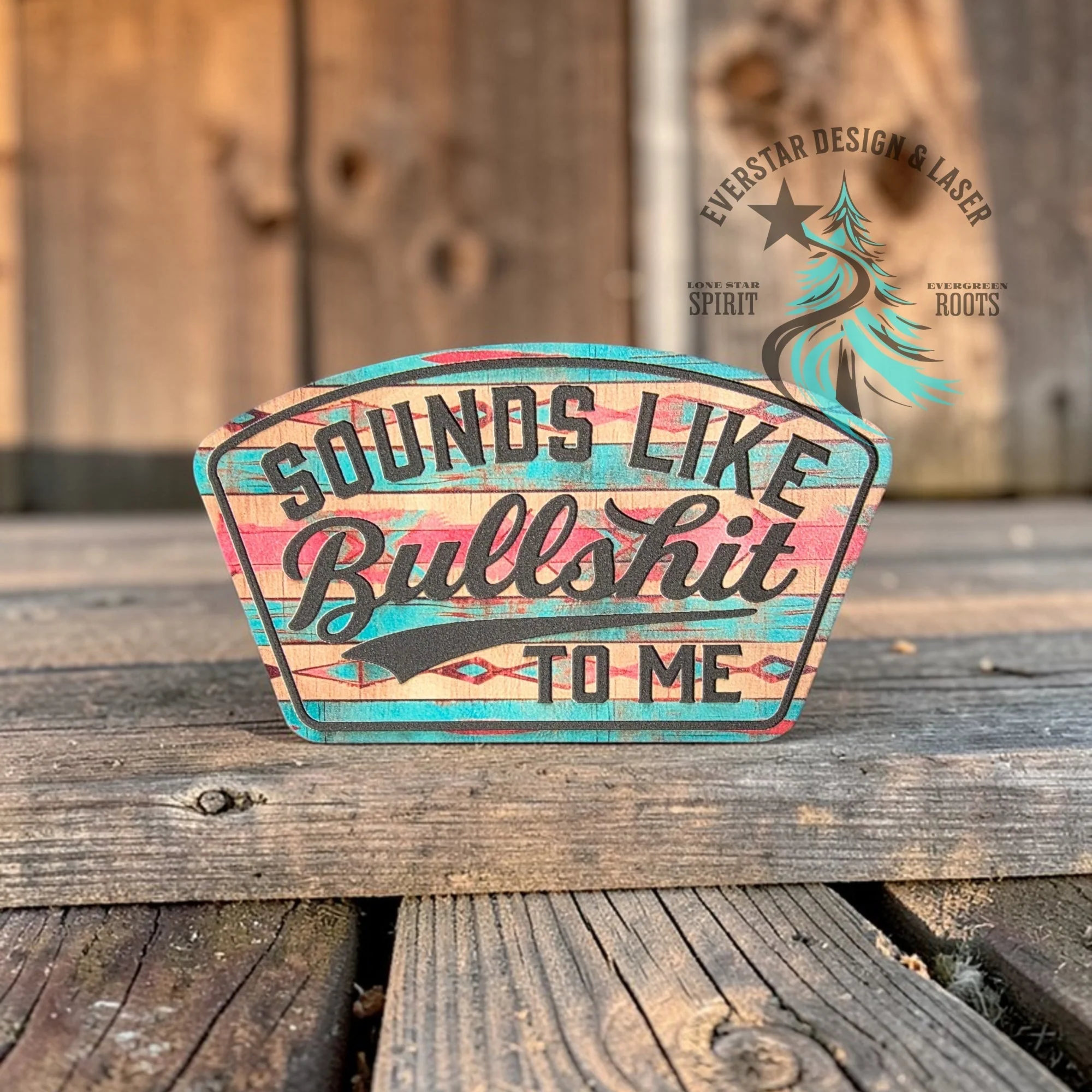 Sounds Like Bullshit to Me Retro Rodeo Leather Patch