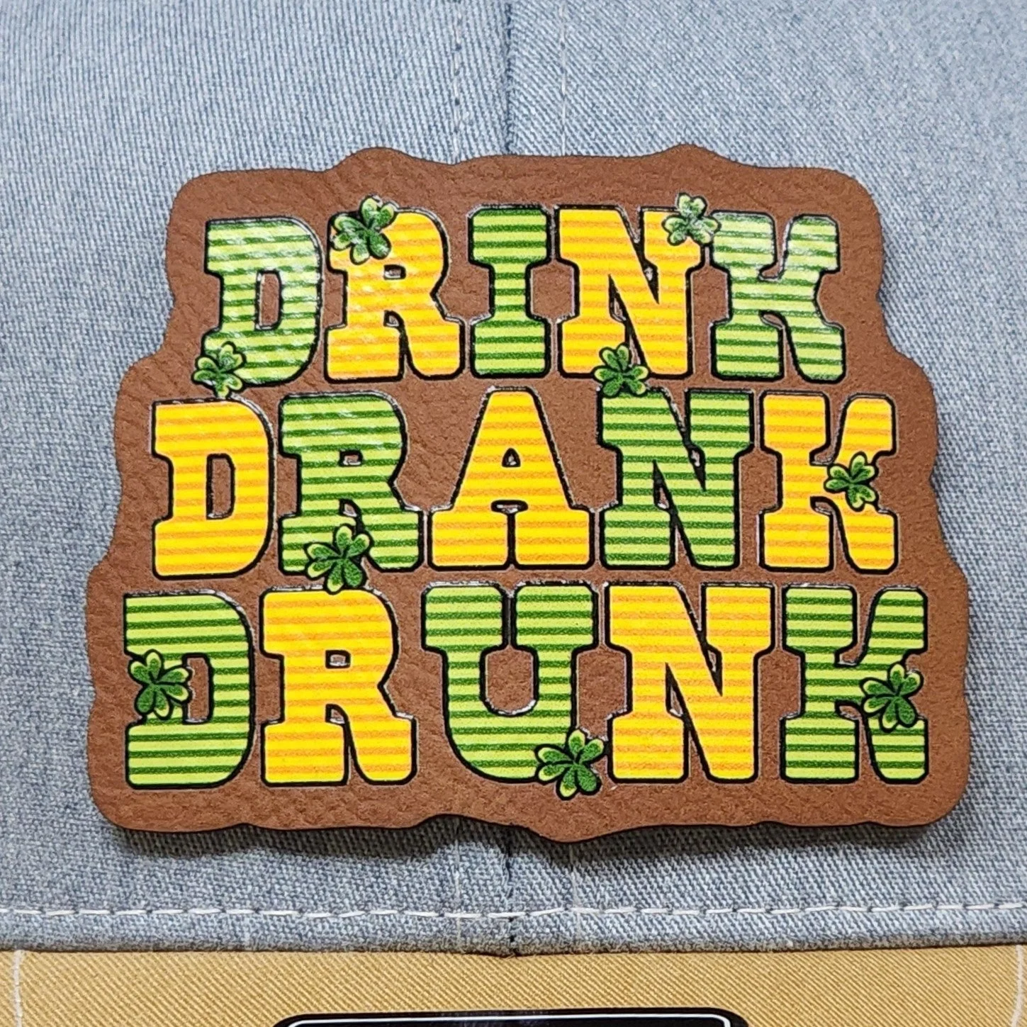 St. Patrick's Day Shenanigans UV Printed Leatherette Hat Patch - MR01