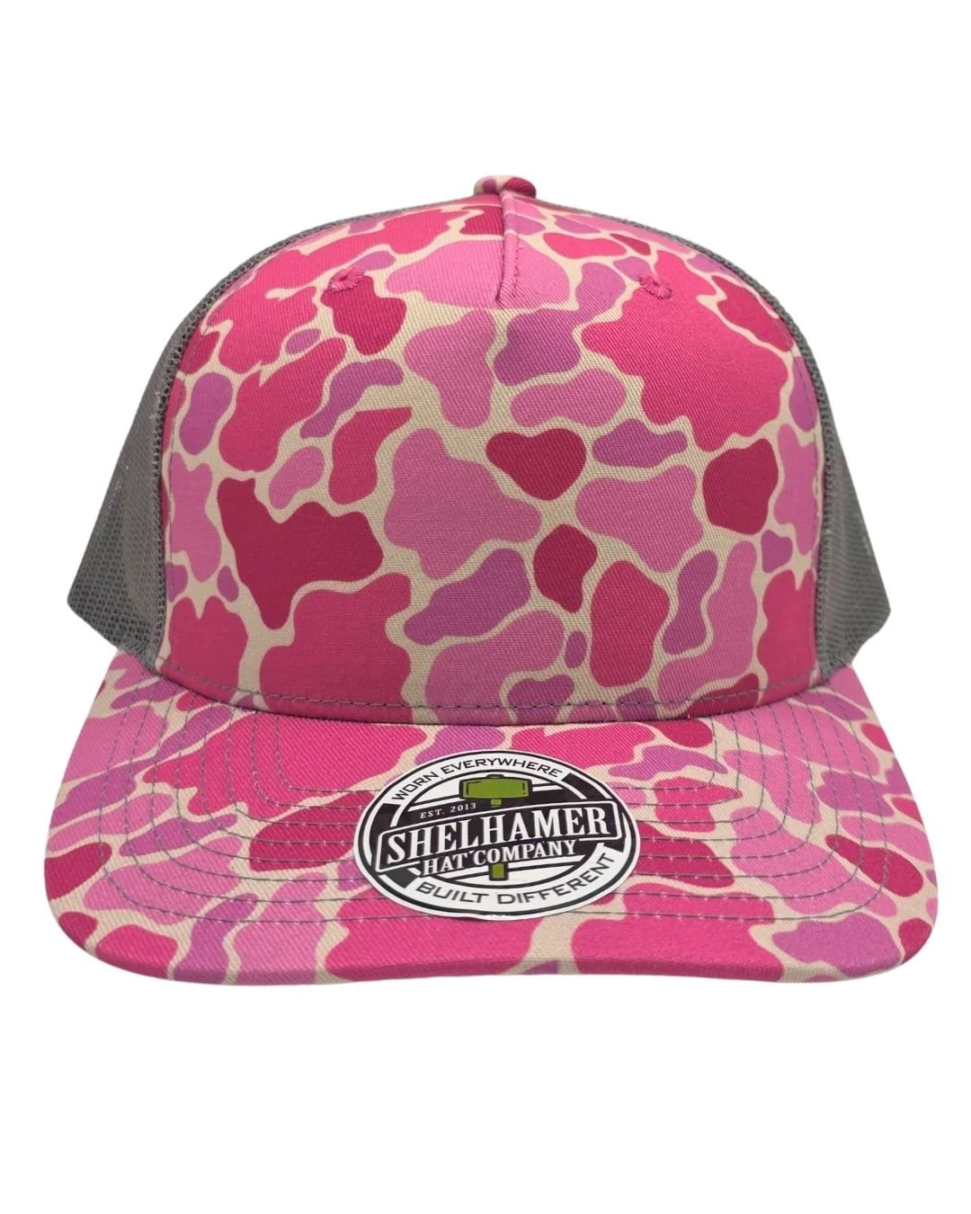 Swamp Duck Pink Camo & Charcoal 5-Panel Classic - Image 2