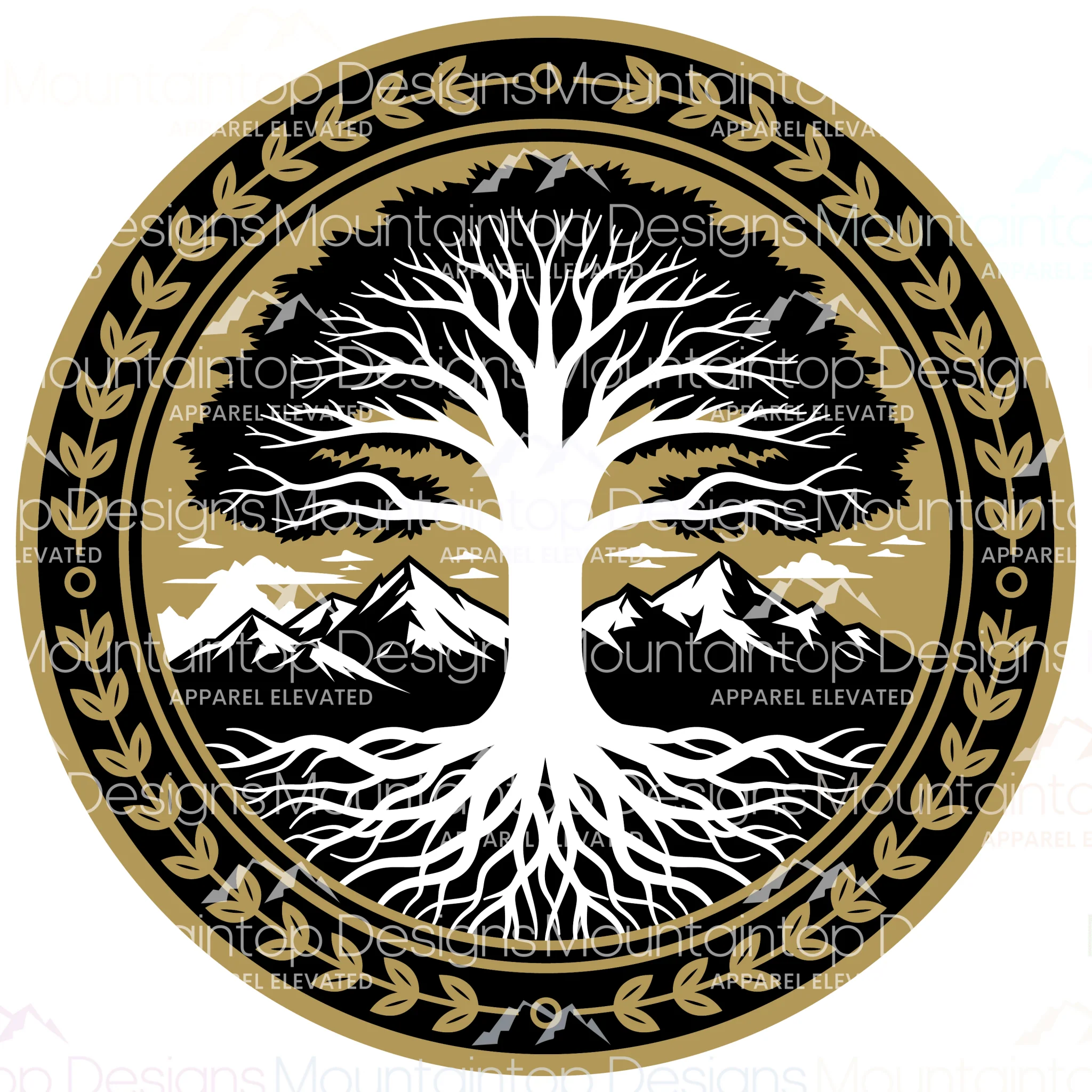 Tree of Life Circular – SVG & Lightburn Digital File for Tri-Layer Engraving - Image 2