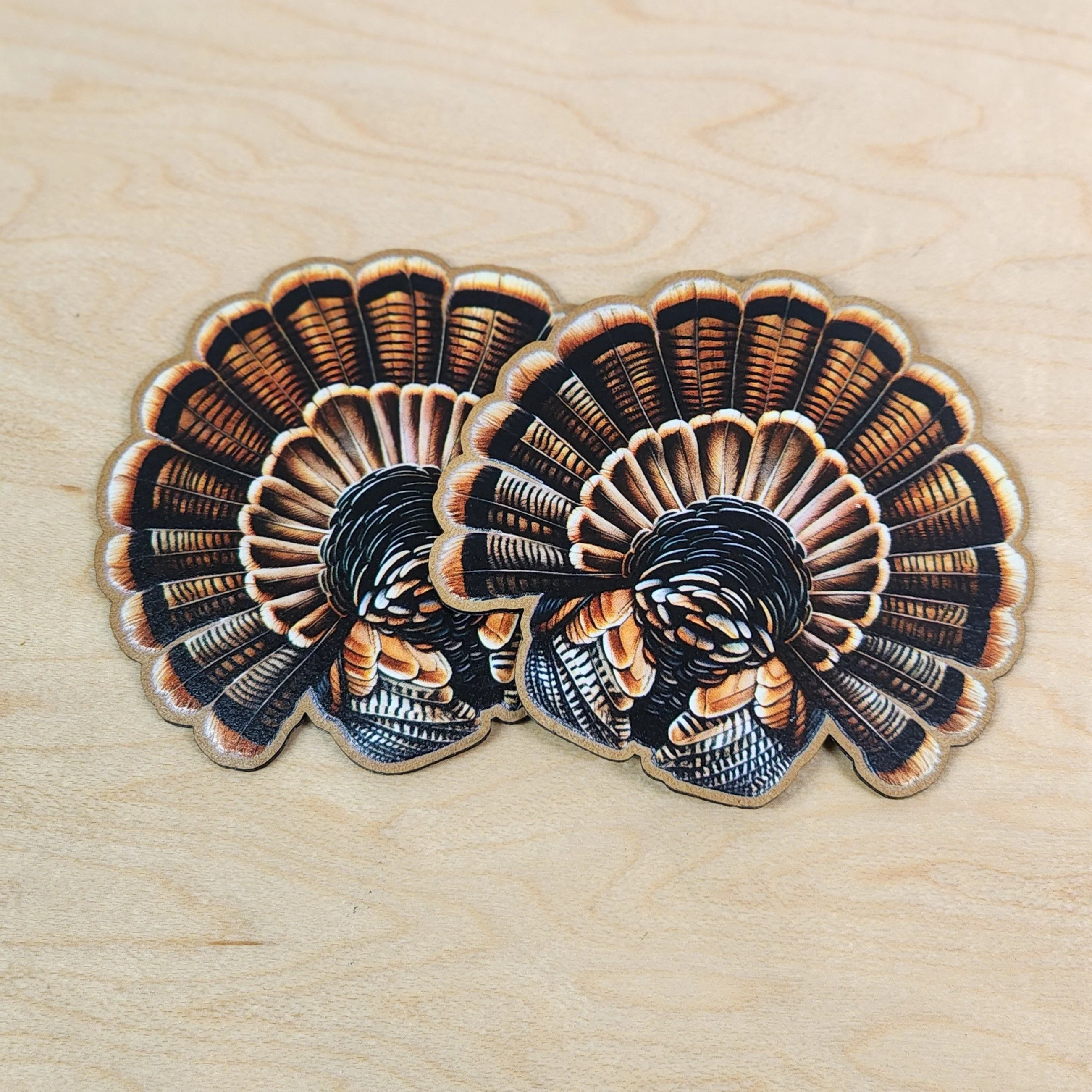 UV Printed Turkey Tail Feather Patches - MR01 - Image 4