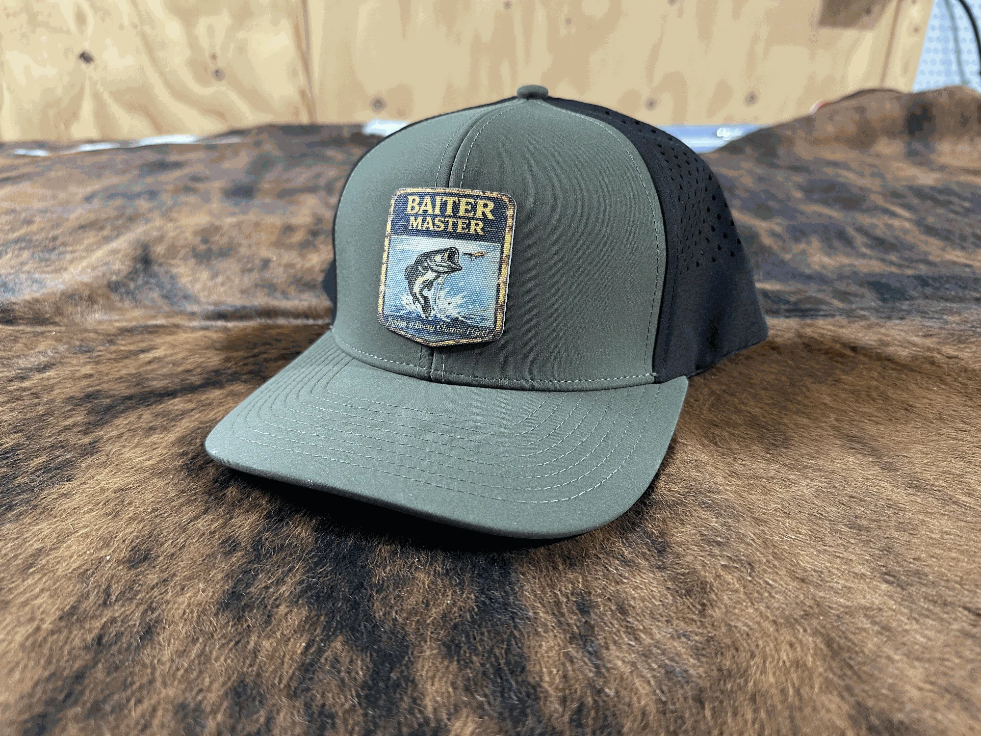 Vintage Master Baiter UV Printed Premium Canvas Patches  Funny Fishing Hat Patch - Image 5