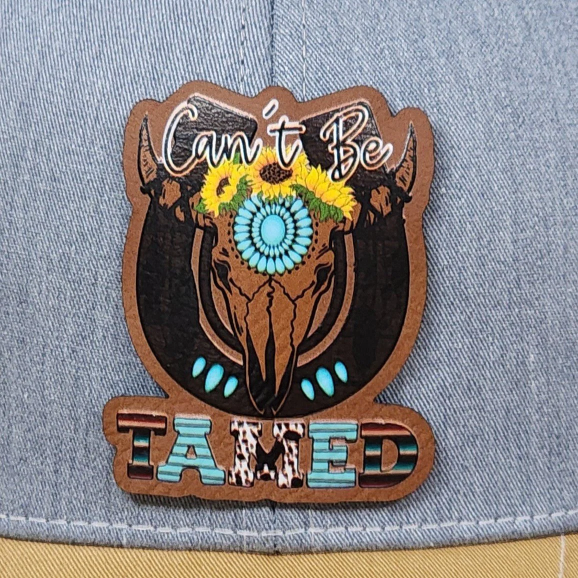 Wild Spirit Unleashed UV Printed Leatherette Hat Patch - MR01